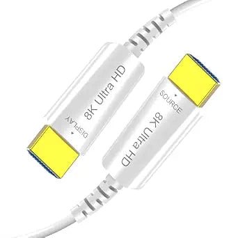8K Fiber Optic HDMI Cable 6 FT, 8K@60Hz 4K@240Hz, Thin Extra Long HDMI Cable 48Gbps Ultra High Speed, Dynamic HDR, eARC, HDCP 2.2&2.3, 3D, Compatible for PS4/5/Xbox/TV/Laptop/Monitor - Image 1