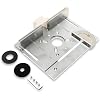 Elestoria Aluminum Router Table Insert Plate | Router Flip Plate for Woodworking Benches| Miter Gauge Guide, Sliding Fence Brackets, Tenon Ruler | Versatile Trimming Engraving Table | Silver 111