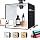 12x12 Inch Portable Folding Photo Studio Box with Dimmable Ring Light, 3 Color Temperatures & 6 Backdrops for Product Photography, YouTube Videos, Smartphone
