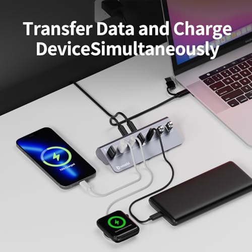 USB C Hub,10Gbps USB Splitter with 4*USB-A and 3*USB-C Ports - Image 6