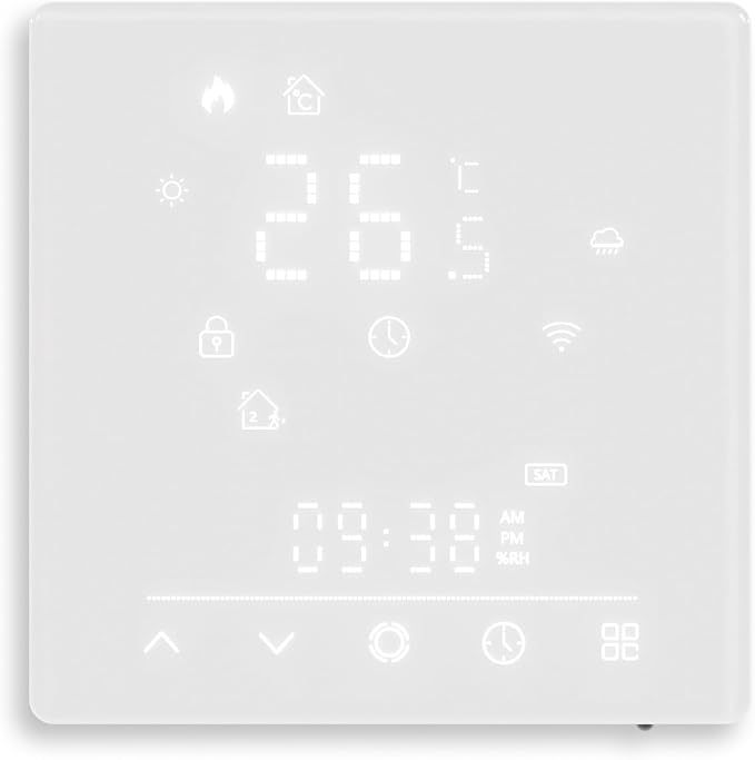 Matter Smart Thermostat for Electric Heating,Programmable,Energy Saving,APP and Voice & Remote Control, Works with Homekit,Alexa,16A