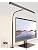 SUPERDANNY LED Desk Lamp for Office Home, Eye-Caring Desk Light with Adjustable Gooseneck, 12W Touch Control Dimmable Brightness, Architect Clamp Lamp with USB Adapter for Reading Study Workbench