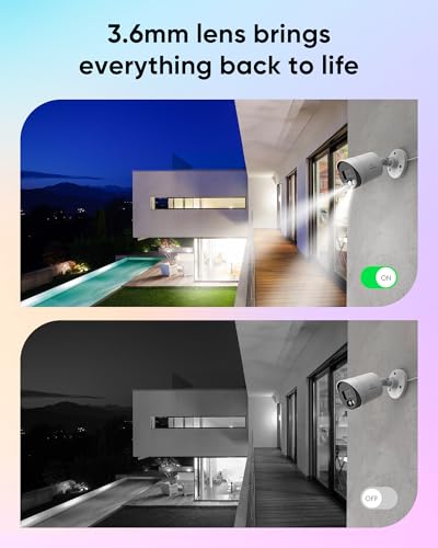 SANNCE Full Color Night Vision Security Camera, 4pcs 1080P TVI Wired CCTV Surveillance Camera for Home, Indoor Outdoor Use, Built-in 3500K Smart Warm Spotlight LED, 4 Cameras with Adapter & Cables