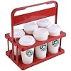 musbus Reusable Drink Carrier with Handle for Food Delivery Drivers, Portable Cup/Coffee Holder Accessories for Delivery, Foldable Drinks Caddy with Tray, Car Durable Plastic Festive Bottle, Vacation