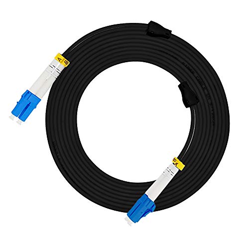 100ft 100feet 30m LC to LC Outdoor Armored Duplex 9/125 SM Fiber Optic Cable Jumper Optical Patch Cord Singlemode 30Meters 100ft LC-LC