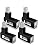 4Pcs 90 Degrees USB 2.0 Type-B Printer Adapter, USB 2.0 B Male to Type-B Female Printer Adapter for Printer, Scanner, Fax, Mobile HDD Printer Short Extension Cable(Left+Right)