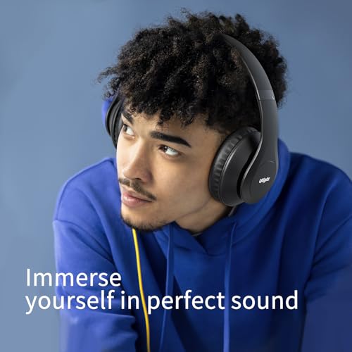 Uliptz Bluetooth Headphones Over Ear, Wireless HiFi Stereo Foldable Headset