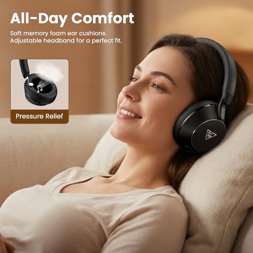 DOQAUS Studio Monitor Headphones, Professional Wired DJ Headphones Over Ear