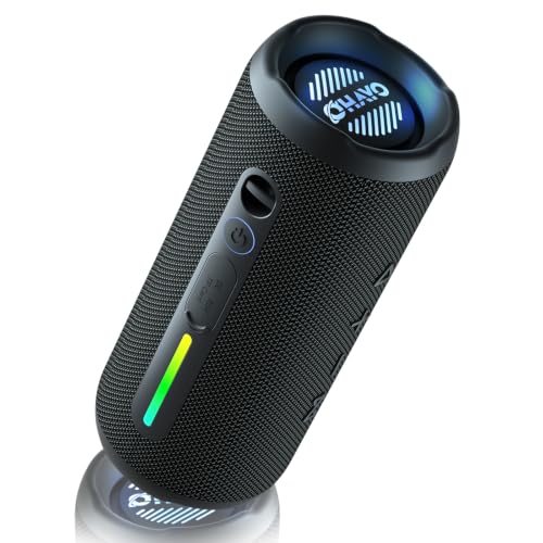 OHAYO Portable Bluetooth Speaker, IPX7 Waterproof, 24W Stereo, LED Lights - Image 2