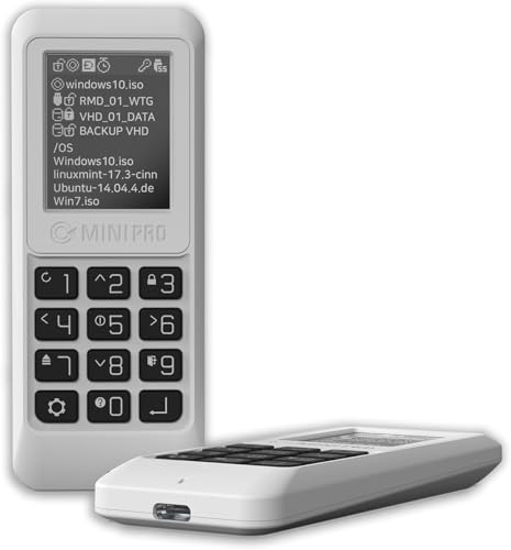 MINI Pro External encrypted SSD (512GB) - USB-C 3.1 Gen 1 | Bootable Virtual ODD/HDD (ISO, VHD, VMDK) | AES256-XTS Hardware Encryption (76 Digits) | Hardware Write-Blocker | Made in Korea