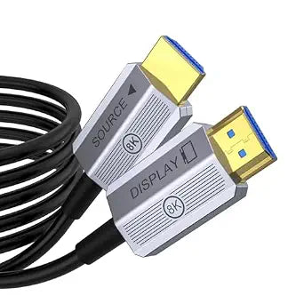 8K Fiber Optic HDMI Cable 30ft, 48Gbps Long HDMI 2.1 Cable 8K@60Hz/4K@120Hz, Ultra HD HDR, eARC, Directional (Source to Display), for PS5 4 3/Xbox/TV/Monitor/Laptop/Projector/Blu-ray - Image 1