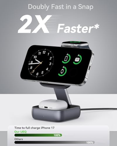UEQ 3 in 1 Wireless Charging Station for Apple Devic | Wireless Charge - Image 6