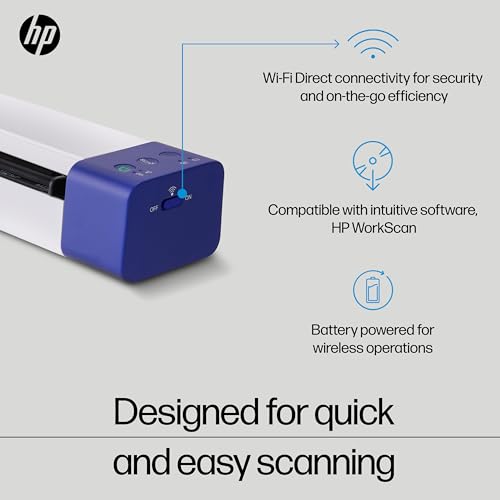 HP PS150 USB Photo Scanner, Document Scanner, Duplex 15 ppm, Wi-Fi Direct
