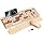 Hamile Wireless Keyboard and Mouse Combo, Retro Typewriter Style, Beige