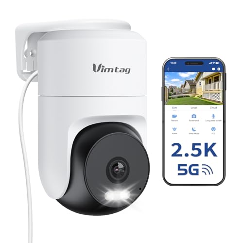 VIMTAG Pan/Tilt Outdoor Security Camera, 2.5K 4MP WiFi Home CCTV Camera, 360° View & Motion Tracking, Color Night Vision, 2-Way Audio, AI Detection Alarm, IP66, Cloud & SD Card Sto - Image 2