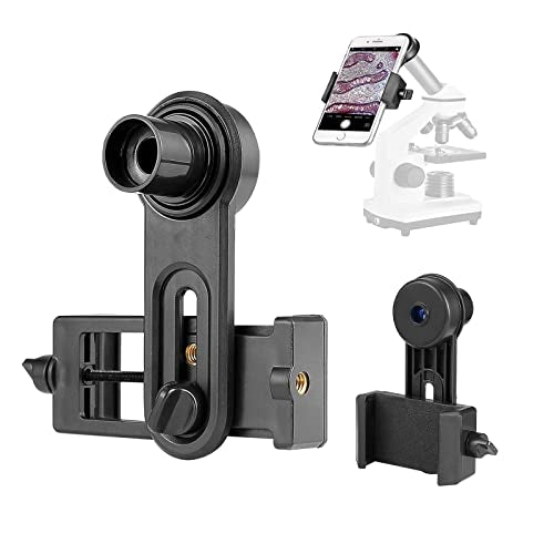 Celticbird Smartphone Camera Adapter for Microscope Eyepiece Tube 23.2mm - Built-in 16X Microscope Eyepiece