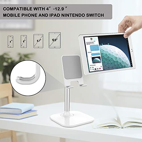 Doboli Cell Phone Stand, Phone Stand for Desk, Phone Holder Stand Compatible with iPhone and All Mobile Phones Tablet, Gifts for Adults Women Men Mom Wife, White - Image 3