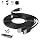 Itramax Flat USB A to USB C Security Camera Power Cable 20FT/6M 2Pack,Black