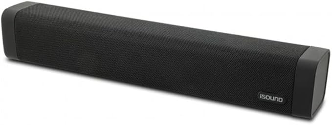 I.Sound ISound-6961 15-in. High-Performance Bluetooth Sound Bar and Speakerphone with FM Radio, Black