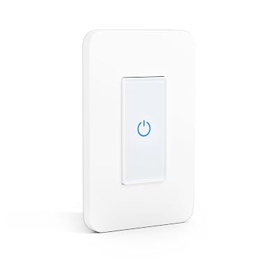 Milfra Touch Smart Switch - Single Pole, WiFi Light Switch, Alexa & Assistant Compatible, Neutral Wire Needed, No Hub Required