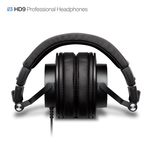 PreSonus HD9 Professional Monitoring Headphones — High-Power Handling, Closed-Back, Circumaural Acoustic Design Studio Recording Headphones for Professional Mixing and Monitoring