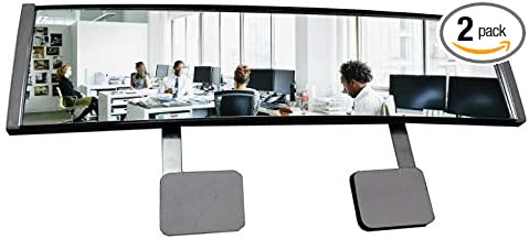 New! High Definition Wide Angle Rear View Mirror for PC Monitors or Anywhere: EX Large by ModTek (2 pack)