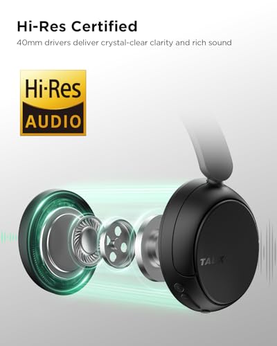 H30 Hi-Res Bluetooth Headphones Wireless Over Ear, Black