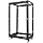 RIVECO 25U Server Rack Adjustable Depth Network 4 Post Cabinet Open Frame with Leveling Feet & Wheels Fully Rivets 1400 LBS