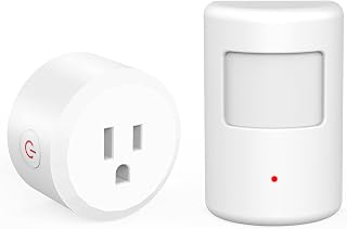 SEHOMY 2 Pack Outlet with Motion Sensor for Bathroom no Wire, Control Light