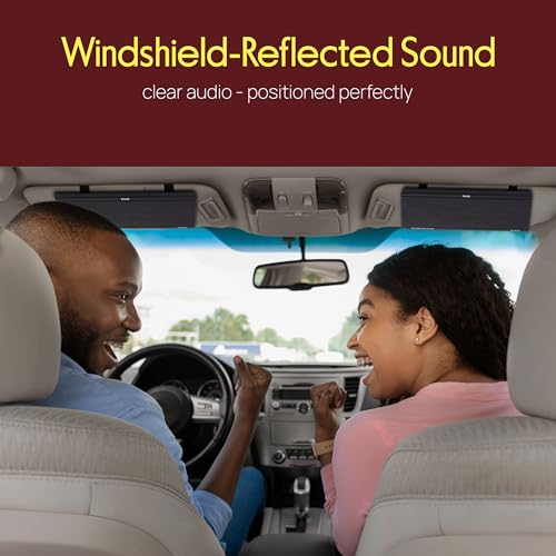Pyle 6 Way Car Stereo Speaker-Dual 200 Watt High Powered Loud Sound Speakers System with 60mm Piezo Midrange,40mm Audio Tweeter,4 Ohm,2.5 kHz-20 kHz-Wire,Sun Visor Mount Strap-Pyle PLTWVS(Pair),Black