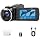 Camcorder Video Camera 2.7K 48MP, 3" 270° Flip Screen with 32GB SD Card