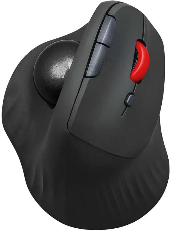 Dual Mode Wireless Vertical Computer Trackball Mouse, Ergonomic Bluetooth Thumb-Control Mouse with Quiet Clicks Ergonomic Design Adjustable CPI ,Built-in 500mAh Battery Rechargeable for PC/Mac/Laptop