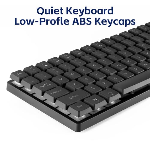 Wireless Keyboard, Rechargeable Mini Quiet Keyboard, Thin Tenkeyless - Image 4