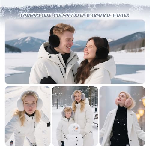 6 Pcs Foldable Winter Earmuffs for Women & Men