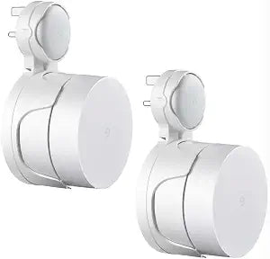 Wall Mount Holder for Google Mesh (2020s) Home WiFi Systems,Wall Mount Bracket, Home WiFi Systems Plastic Stand Cover, Mesh Wi-Fi Router Stand,Protective Holde (White, 2 Pieces)