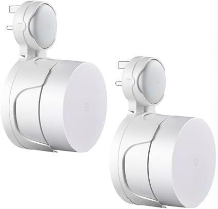 Wall Mount Holder for Google Mesh (2020s) Home WiFi Systems,Wall Mount Bracket, Home WiFi Systems Plastic Stand Cover, Mesh Wi-Fi Router Stand,Protective Holde (White, 2 Pieces)