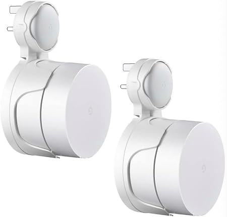 Wall Mount Holder for Google Mesh (2020s) Home WiFi Systems,Wall Mount Bracket, Home WiFi Systems Plastic Stand Cover, Mesh Wi-Fi Router Stand,Protective Holde (White, 2 Pieces)
