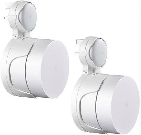 Wall Mount Holder for Google Mesh (2020s) Home WiFi Systems,Wall Mount Bracket, Home WiFi Systems Plastic Stand Cover, Mesh Wi-Fi Router Stand,Protective Holde (White, 2 Pieces)