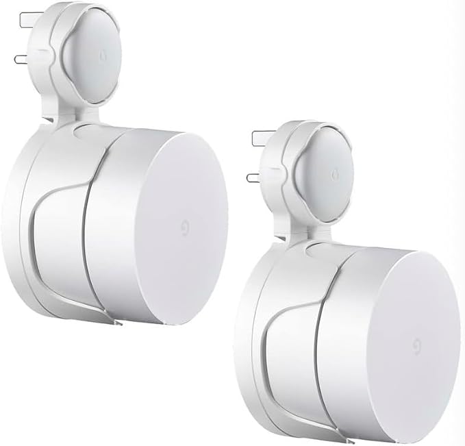 Wall Mount Holder for Google Mesh (2020s) Home WiFi Systems,Wall Mount Bracket, Home WiFi Systems Plastic Stand Cover, Mesh Wi-Fi Router Stand,Protective Holde (White, 2 Pieces)