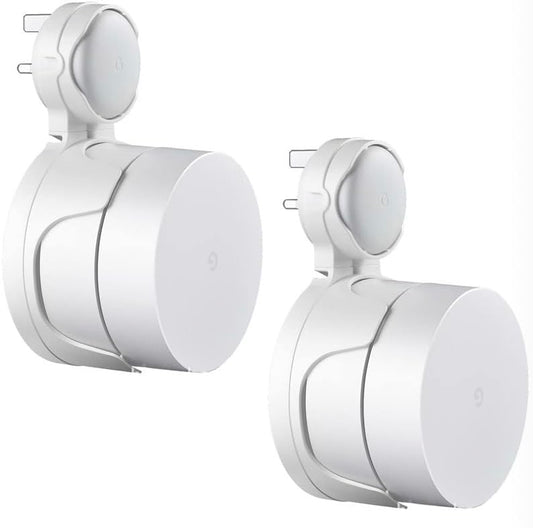 Wall Mount Holder for Google Mesh (2020s) Home WiFi Systems,Wall Mount Bracket, Home WiFi Systems Plastic Stand Cover, Mesh Wi-Fi Router Stand,Protective Holde (White, 2 Pieces)