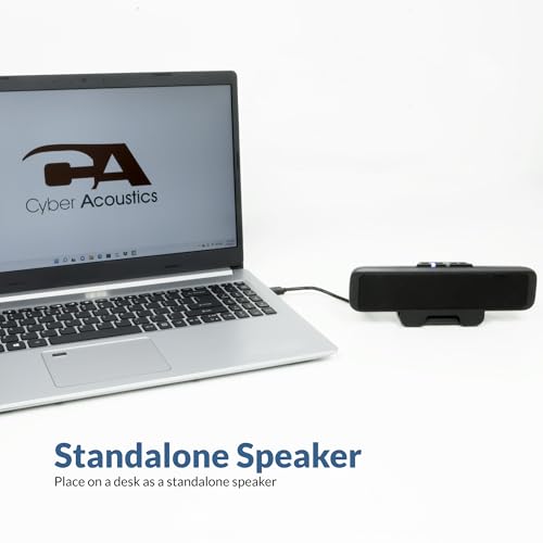 Cyber Acoustics CA-2890BT USB and Bluetooth Speaker Bar with Speakerphone