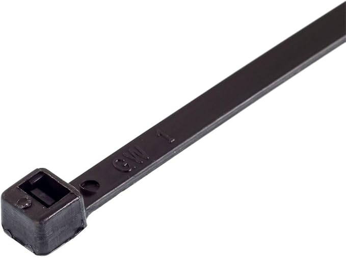 GTSE 6 Inch Black Zip Ties, 1,000 Bulk Pack, 40lb Strength, UV Resistant Strong Nylon Cable Ties, Self-Locking 6" Tie Wraps
