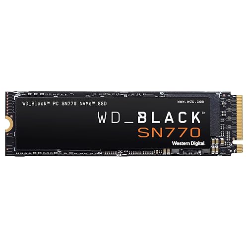 WD_BLACK 1TB SN770 NVMe Internal Gaming SSD Solid State Drive - Gen4 PCIe, M.2 2280, Up to 5,150 MB/s - WDS100T3X0E - [Previous Generation]