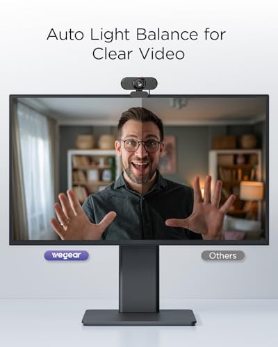 wegear 1080P Webcam for PC, Full HD Computer Camera with Dual Mics, USB-A - Image 4