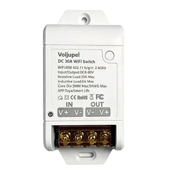 Tuya 30A DC 8-80V WiFi Remote Switch Heavy Duty for RV Solar Pump LEDLight