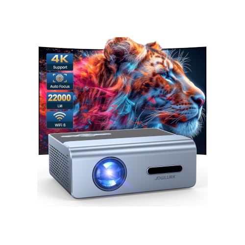 Projector with WiFi and Bluetooth, 4K Outdoor Movie Projector for Home