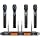 Wireless Microphone System 4 Channel, UHF Metal Cordless Handheld Mics Set - 200 Adjustable Frequencies, Auto Scan & Memory Function, 300ft Range, Ideal for Karaoke Church Wedding（UG-240