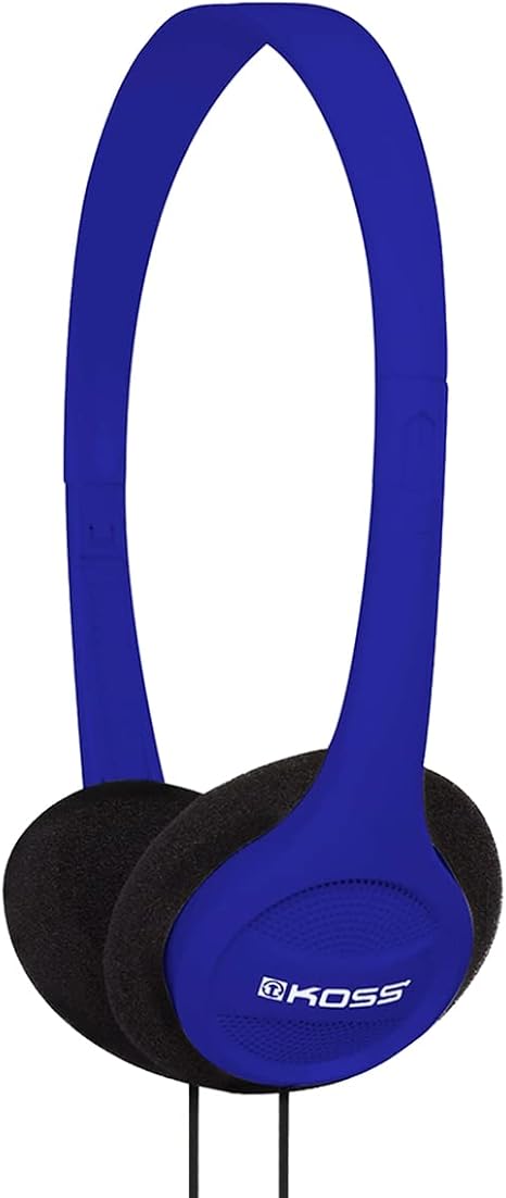 Koss KPH7B Portable On-Ear Headphone with Adjustable Headband - Blue