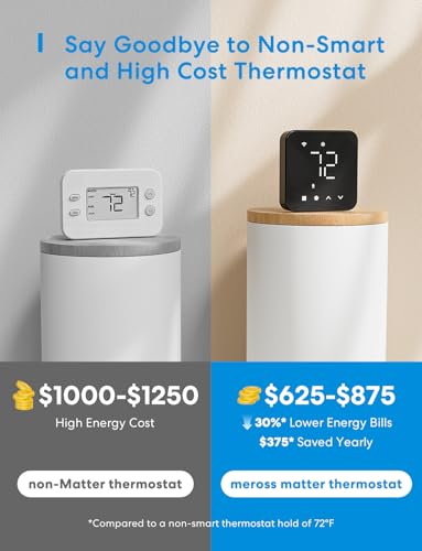 meross Smart Thermostats for Home, Matter Programmble WiFi Thermostat