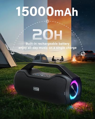 Portable Bluetooth Speaker Wireless 200W Peak Loud S - Image 6